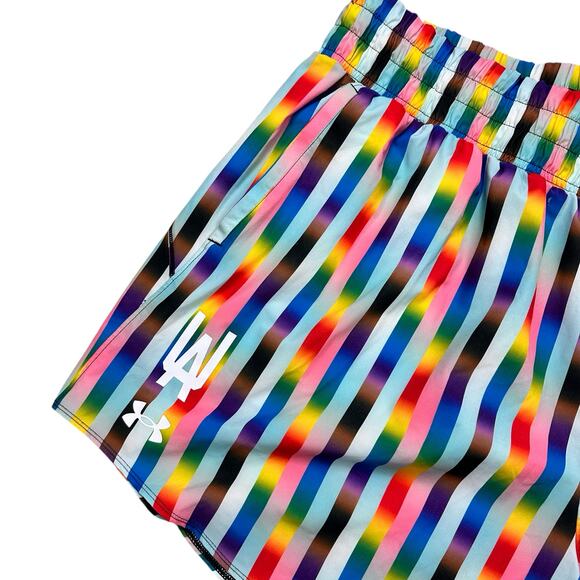 Under Armour Flex Woven Athletic 5 inch Pride Shorts Rainbow Size 3X - Picture 10 of 12